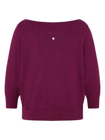 Zero Strickpullover mit Carmenausschnitt in Magenta Purple