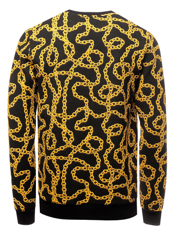 Rusty Neal Jacquard Sweater im Iron Design in Gelb