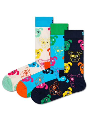 Happy Socks Socken 3er Pack in Mixed Dog 2