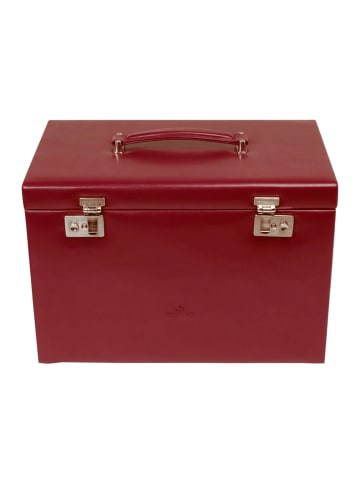 Windrose Merino Schmuckkasten 36 cm in rot