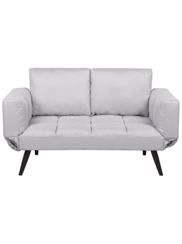 Beliani 2-Sitzer Sofa BREKKE in Grau/Schwarz - (W) 158 x (H) 90 x (L) 75 cm
