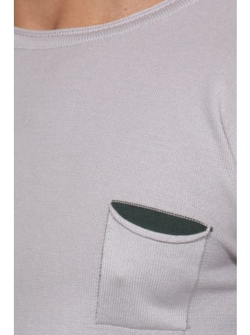 FIOCEO Pullover Rundhals slim fit in grau