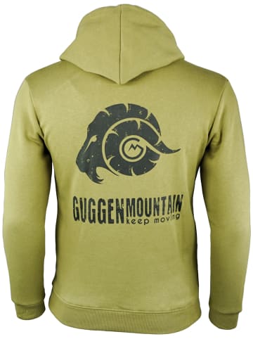 GUGGEN MOUNTAIN Hoodie Uni in Olive