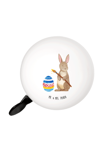 Mr. & Mrs. Panda XL Fahrradklingel Hase Eier Malen ohne Spruch in Weiß
