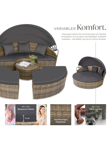tectake Rattan Sonneninsel Santorin - UV-beständig und widerstandsfähig