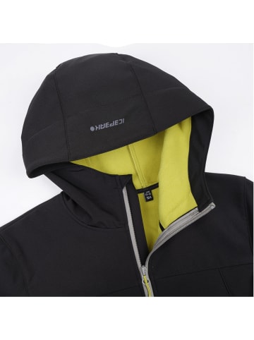 Icepeak Softshelljacke mit Kapuze Konan Jr in schwarz