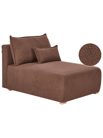 Beliani Sofaelement NERBO in Braun - (W) 100 x (H) 97 x (L) 154 cm
