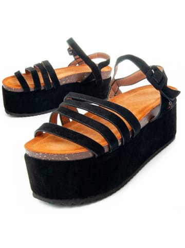Montevita Sandalen Plateau-Andalita9 in Schwarz