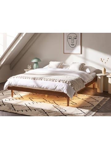 Beliani Doppelbett TOUCY in Braun - (W) 165 x (H) 38 x (L) 204 cm