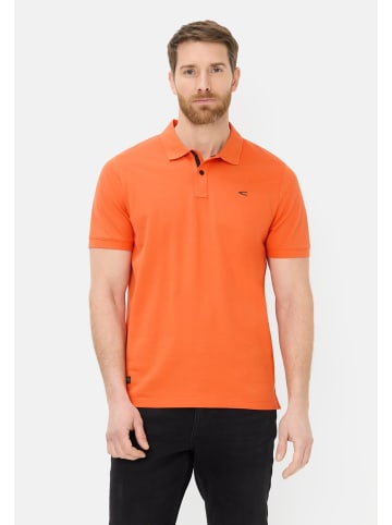 Camel Active Poloshirt mit Kontrastdetails in Orange