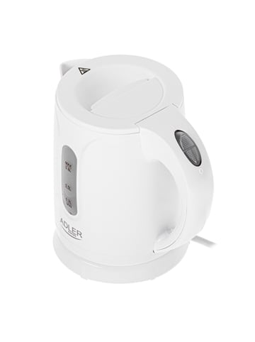 Adler Europe Adler AD 1371 Wasserkocher 0,8 L - 850 W, 360° drehbar - Weiß in Weiß