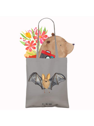 Mr. & Mrs. Panda Strandtasche Fledermaus Flügel ohne Spruch in Light Grey