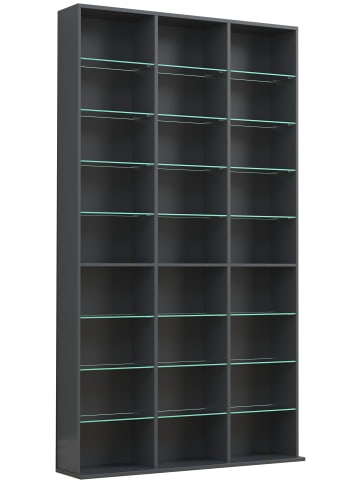 VCM  Holz CD DVD Standregal Bücherregal Regal Zilas XL in Anthrazit