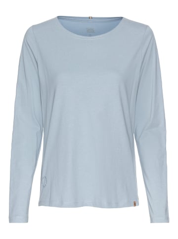 Camel Active Rundhals Sweatshirt aus reiner Baumwolle in Hellblau
