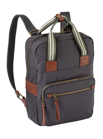 Camel Active BARI Rucksack mit Kunstlederbesatz in Dunkelgrau