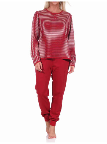 NORMANN Wende Pyjama langarm Schlafanzug - 70861 in rot