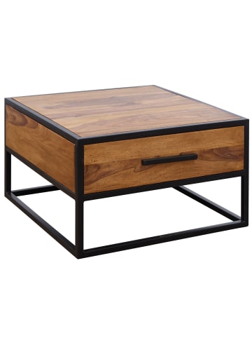 KADIMA DESIGN Couchtisch | Sheesham/Metall, 65x38x65cm, Industrial