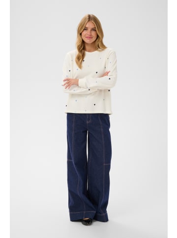 SAINT TROPEZ Trackjacket-sweat JohanniSZ Gerade Passform in Ice Blue Multi un Hearts