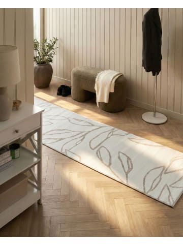 Beliani Kurzflor BISMIL in Beige - (W) 80 x (L) 300 cm