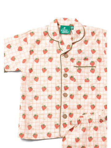 Little Green Radicals Durchgeknöpftes Pyjama-Shortset in Creme