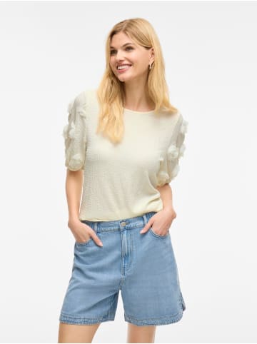 Vila Oberteil mit kurzen Ärmeln in Cloud Dancer