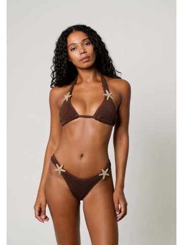 Moda Minx Bikinioberteil Starfish Scrunch Triangle Top in Coffee