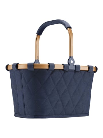 Reisenthel carrybag xs - Einkaufskorb 21 cm (cord sand) in frame rhombus midnight gold