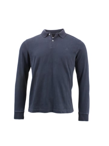 Marc O'Polo Langarmshirt Marc O Polo Polo shirt, long sleeve, rib c in Dark navy