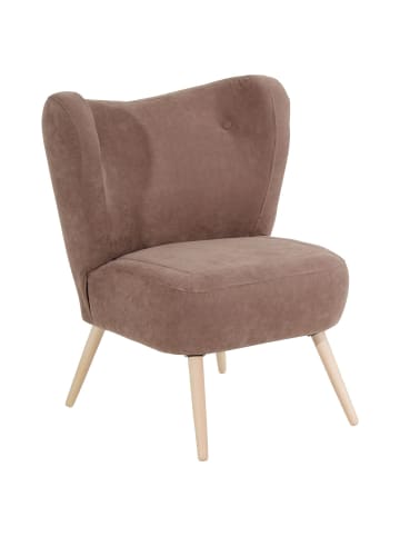 58 aufm Kessel SESSEL Kathy Bezug Veloursstoff Buche natur / sahara