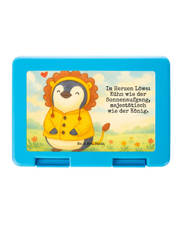 Mr. & Mrs. Panda Essensbox Löwe Astrologie Design mit Spruch in Weiß