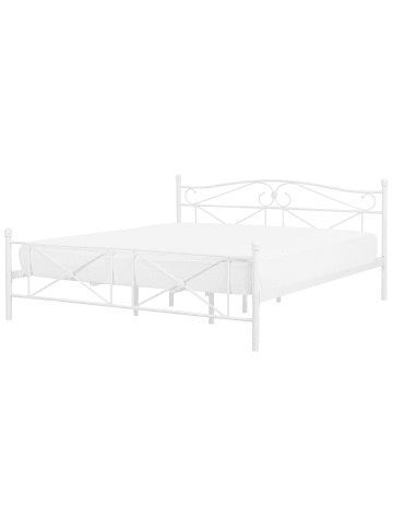 Beliani Doppelbett RODEZ in Weiß - (W) 186 x (H) 92 x (L) 208 cm