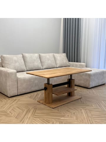 Feldmann-Wohnen Couchtisch C-20 Eiche geölt 110 / 62 / 48-64cm