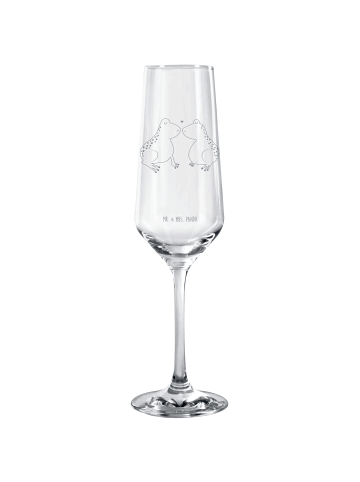 Mr. & Mrs. Panda Sektglas Frosch Liebe ohne Spruch in Transparent