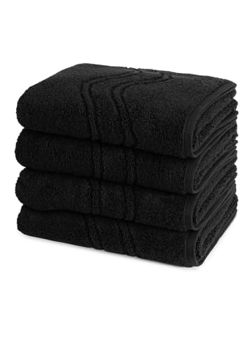 Ross 4 X Handtuch - im Set Cashmere feeling in Schwarz