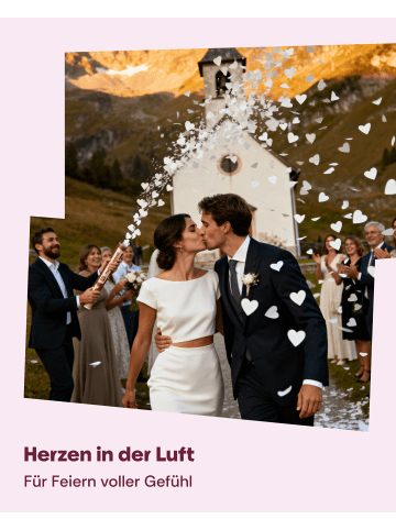 Partyjoker 10x Konfettikanonen Herzen Weiß – Biologisch Abbaubar