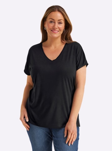 sheego Halbarmshirt in schwarz