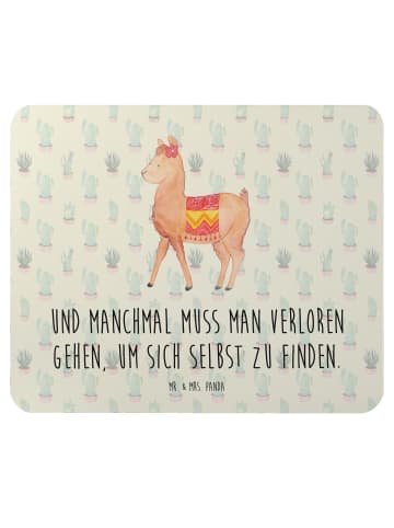 Mr. & Mrs. Panda Mauspad Alpaka Stolz mit Spruch in Kaktus Grün