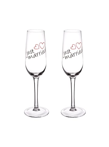 GRÄWE Sektglas 2er Set Just Married in klar