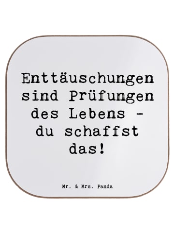 Mr. & Mrs. Panda weinuntersetzer Spruch Mit Enttäuschungen umgeh... in Weiß