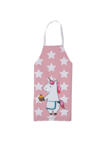 Mr. & Mrs. Panda Barkeeper Schürze Einhorn Muffin ohne Spruch in Rot Pastell