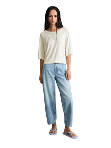 Marc O'Polo DENIM Kurzarm-Pullover relaxed in Creamy White