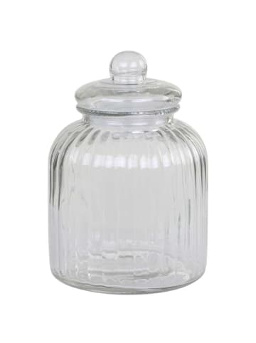 Chic Antique VORRATSGLAS im Rillen Design Glas MEDIUM 26x17 cm 3,5 Liter