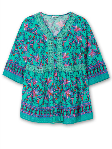 sheego by Joe Browns Longbluse in aqua-gemustert