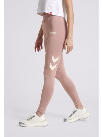 Hummel Leggings Training High Waist Tight Fit Sport Figurbetont in Rosa