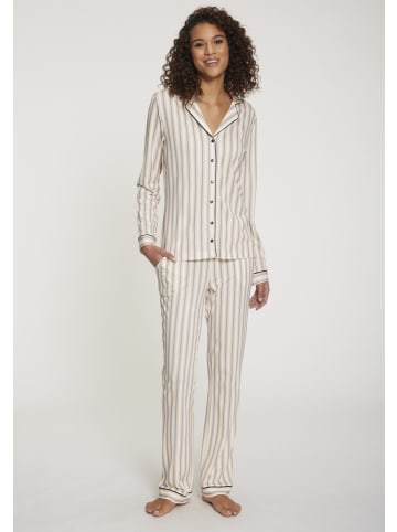 VIVANCE DREAMS Pyjama in ecru gestreift