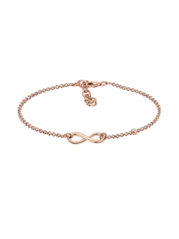 Elli DIAMONDS  Armband 925 Sterling Silber Infinity in Rosegold