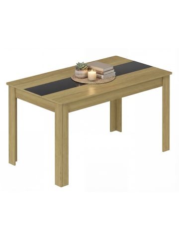 VCM  Esstisch Küchentisch B. 140 x T. 80 cm Disalo in Honig-Eiche / Anthrazit