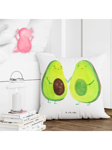 Mr. & Mrs. Panda kissen für sofa Avocado Pärchen ohne Spruch in Weiß