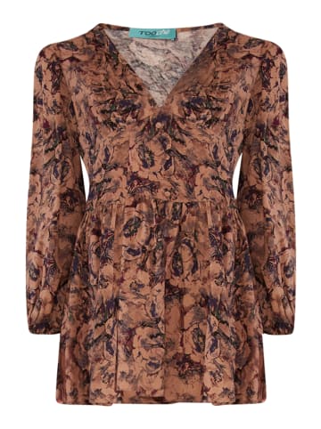 TOOCHE Kleid "Autumn Flowers" in braun