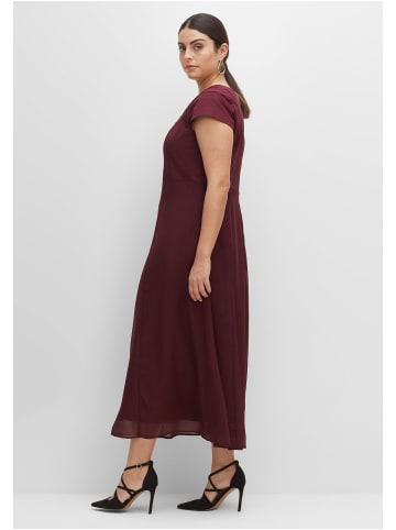 sheego Cocktailkleid in aubergine